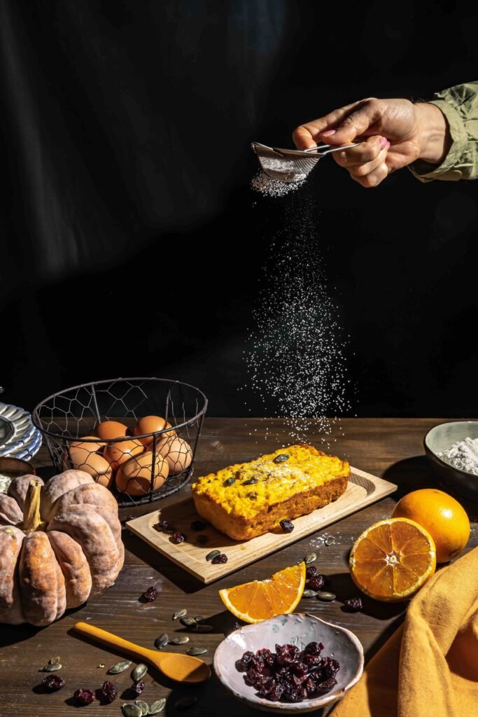 Product photograph homemade-pumpkin-pie-with-orange-and-ricotta-